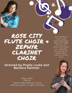 Rose City Flute Choir & Zephyr Clarinet Choir 2024